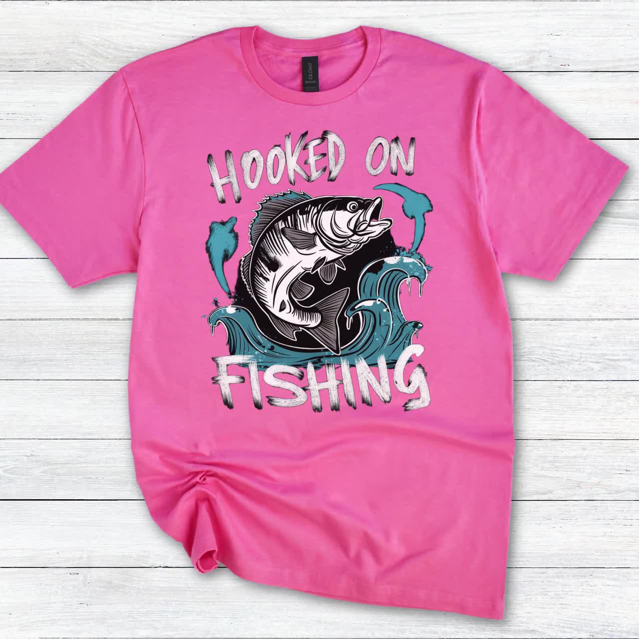 Hooked on Fishing T-shirt: Summer Outdoor Adventure Wear - Etsy