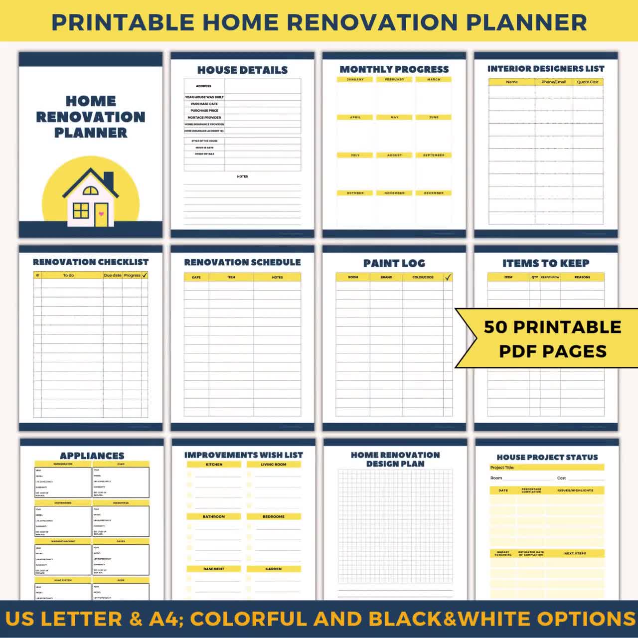 Printable Home Renovation Checklist Template