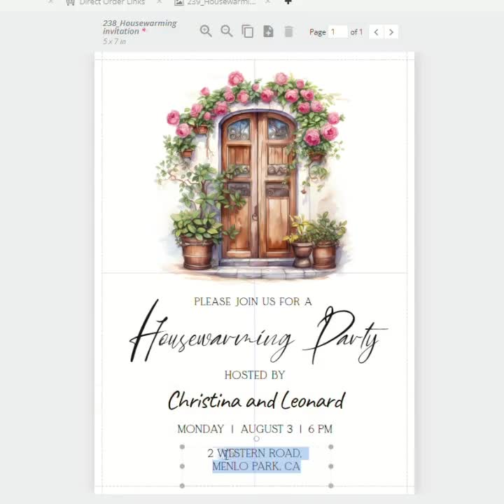 Housewarming Invitation Editable Template, House Warming Party Digital  Invite, Home Sweet Home Invitation, Watercolor Printable Invite 