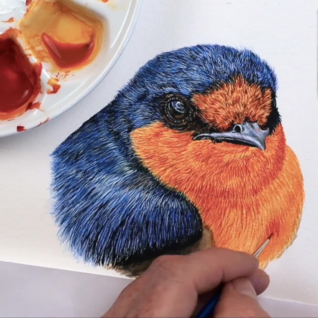 トウマページ　水彩画 覗き見4」 S0 H180×W180mm 