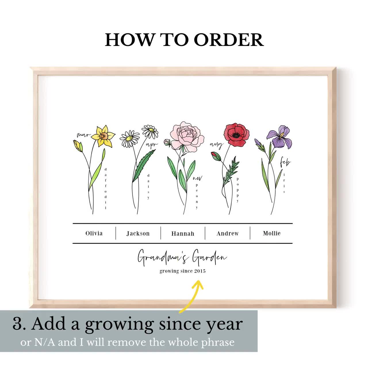 Thank You For Helping Us Bloom - Personalized Birth Flower Mom Garden Stone  - Gardening Gifts For Mom - Personalized Christmas Gifts For Mom - Unique  Personalized Gifts & Home Decor