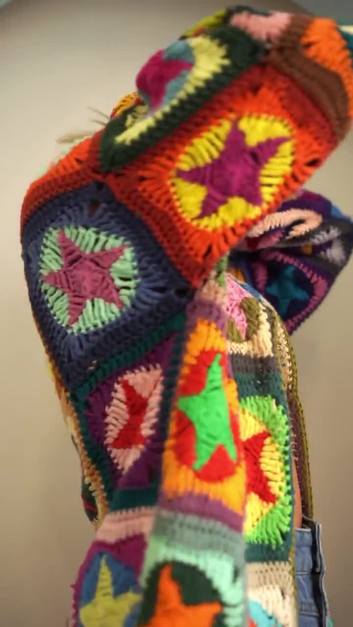 Granny Square Crochet Sweater - STELLA MCCARTNEY, Luxury Designer Fashion