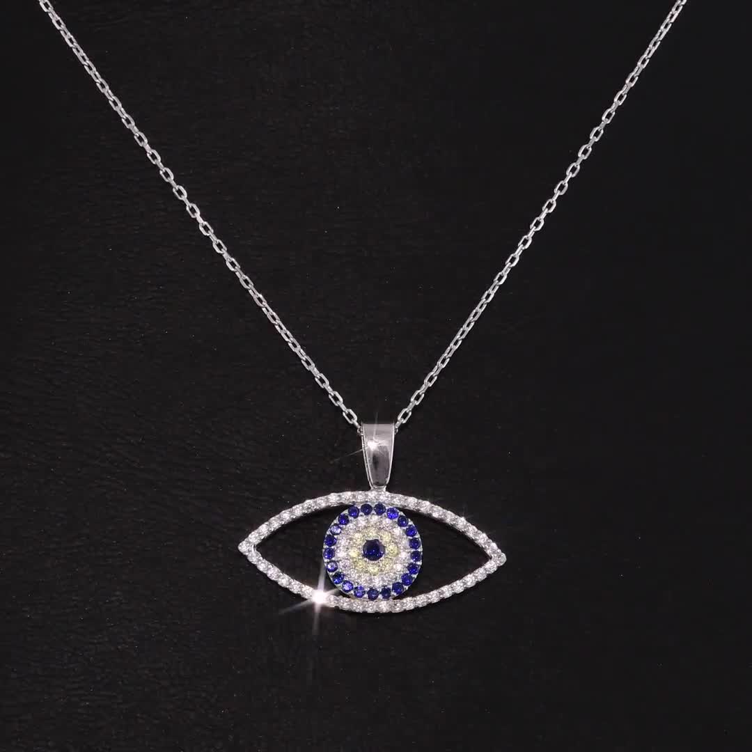 Ciondolo Hamsa vintage in argento sterling 925 - Italia