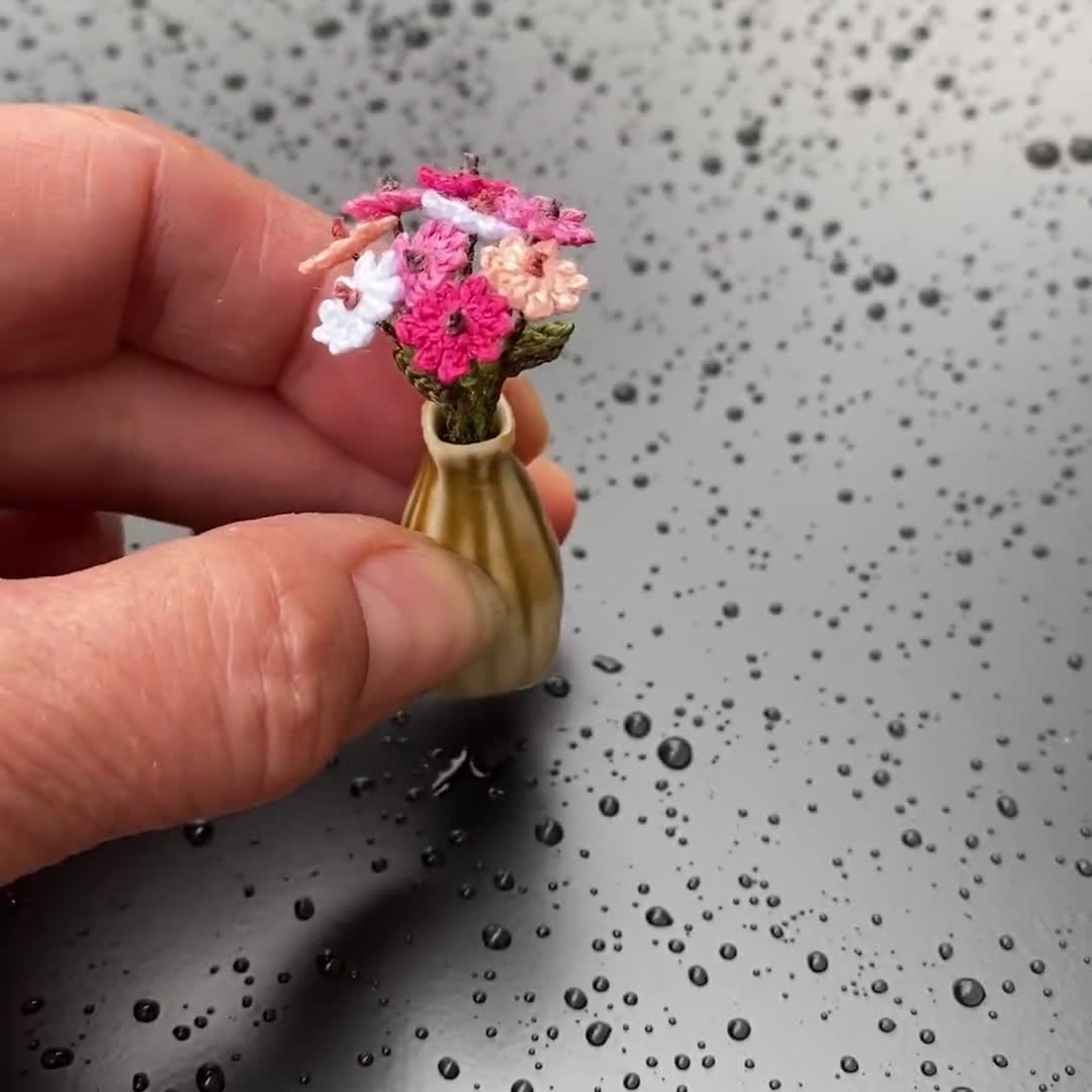 Juego De 7 Mini Jarrones De Cerámica - Adornos Para Casas De Muñecas, Paisajes En Miniatura Y Juego De 7 Mini Jarrones De Cerámica - Adornos Para Casas De Muñecas, Paisajes En Miniatura Y
