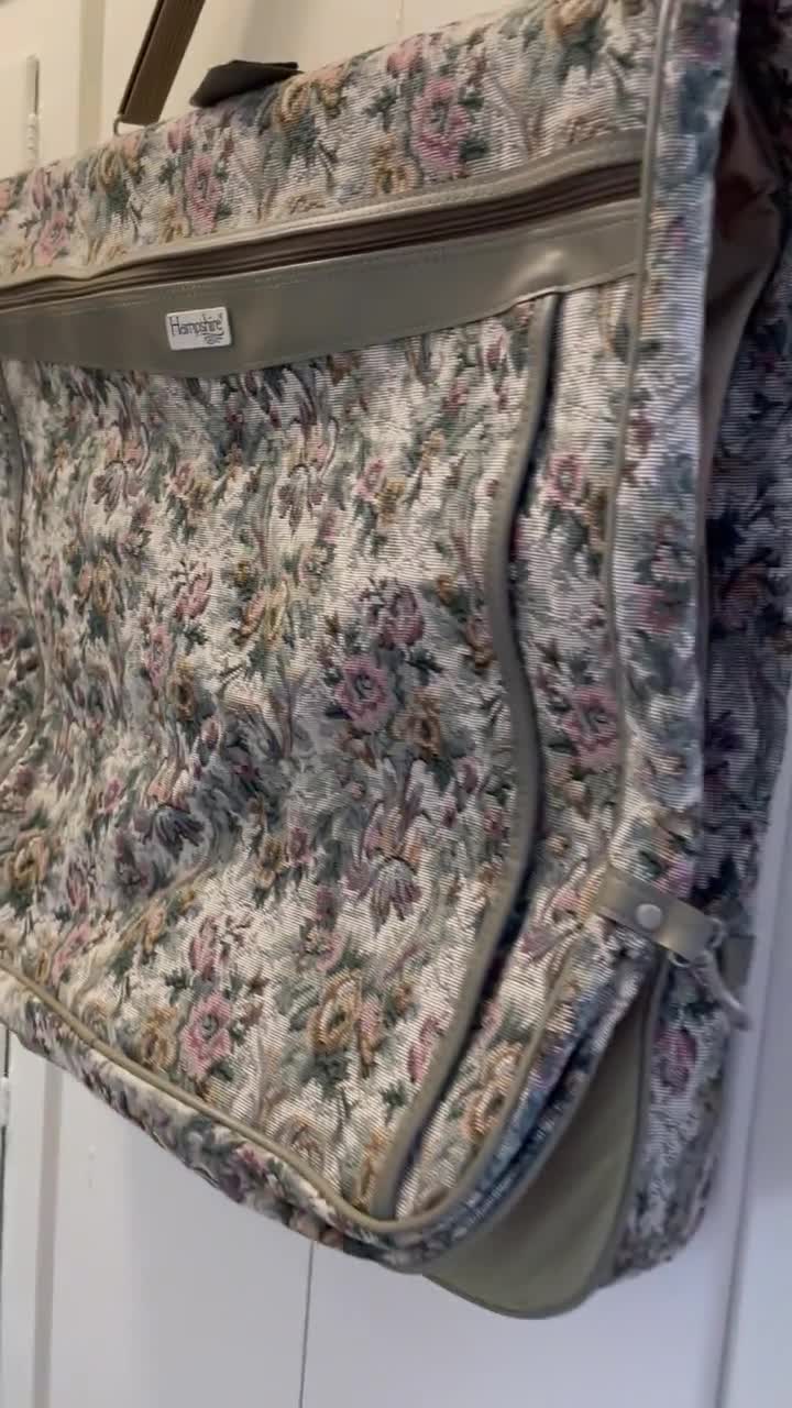 Vintage Floral Tapestry Garment Bag by Hampshire 