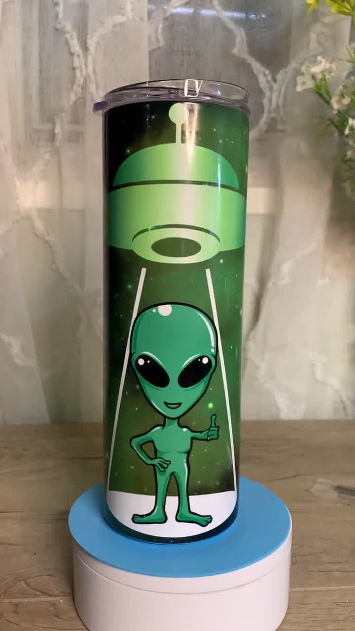 Green Alien Tumbler: Sip in Extraterrestrial Style! – Macies Handmade  Treasure's