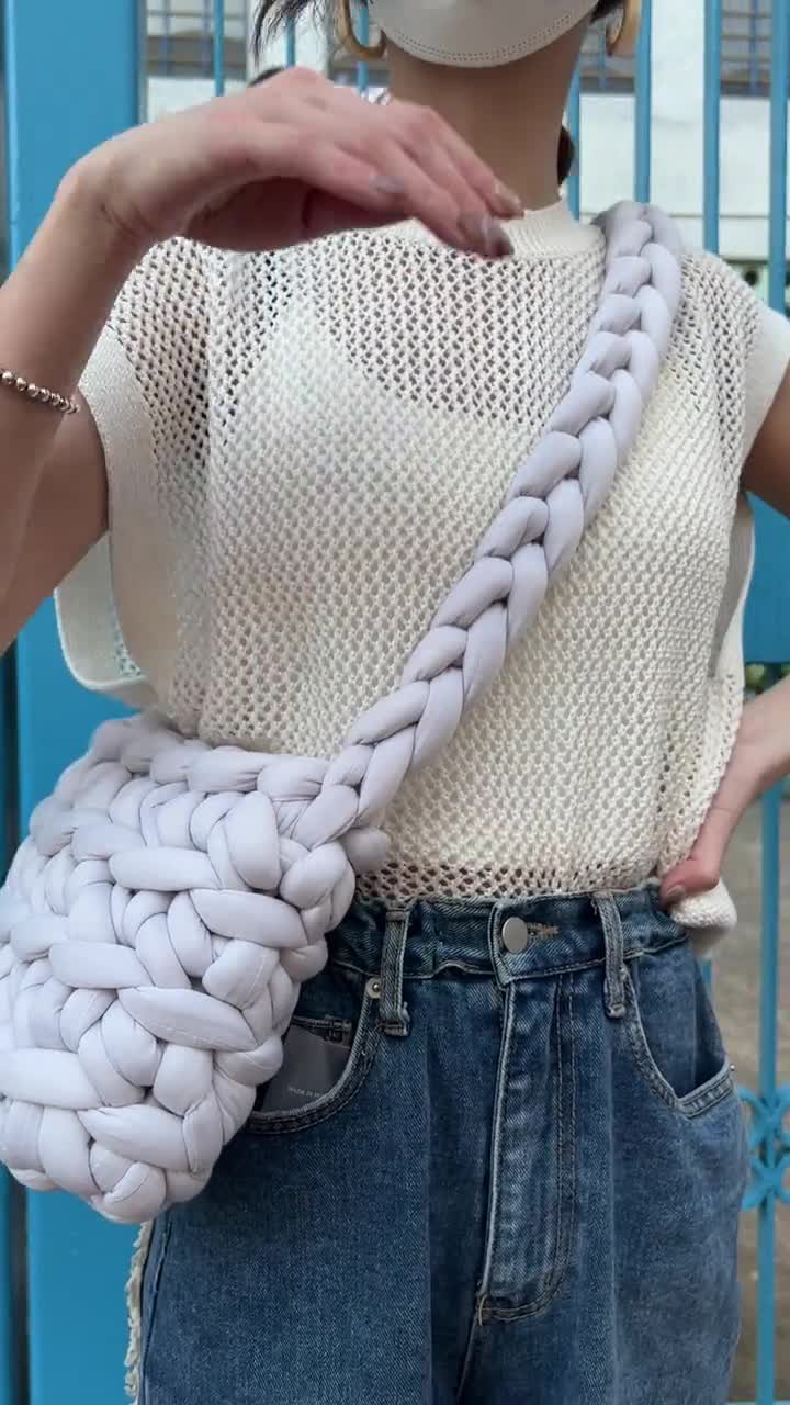 Cloud Bag Handmade Tote Bag Big Twist Yarn Tubular Yarn Crossbody