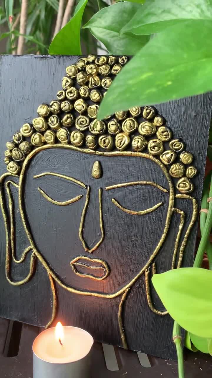 buddha clay painting