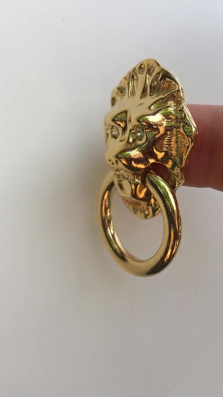 Lion Knocker Earrings – Post Back