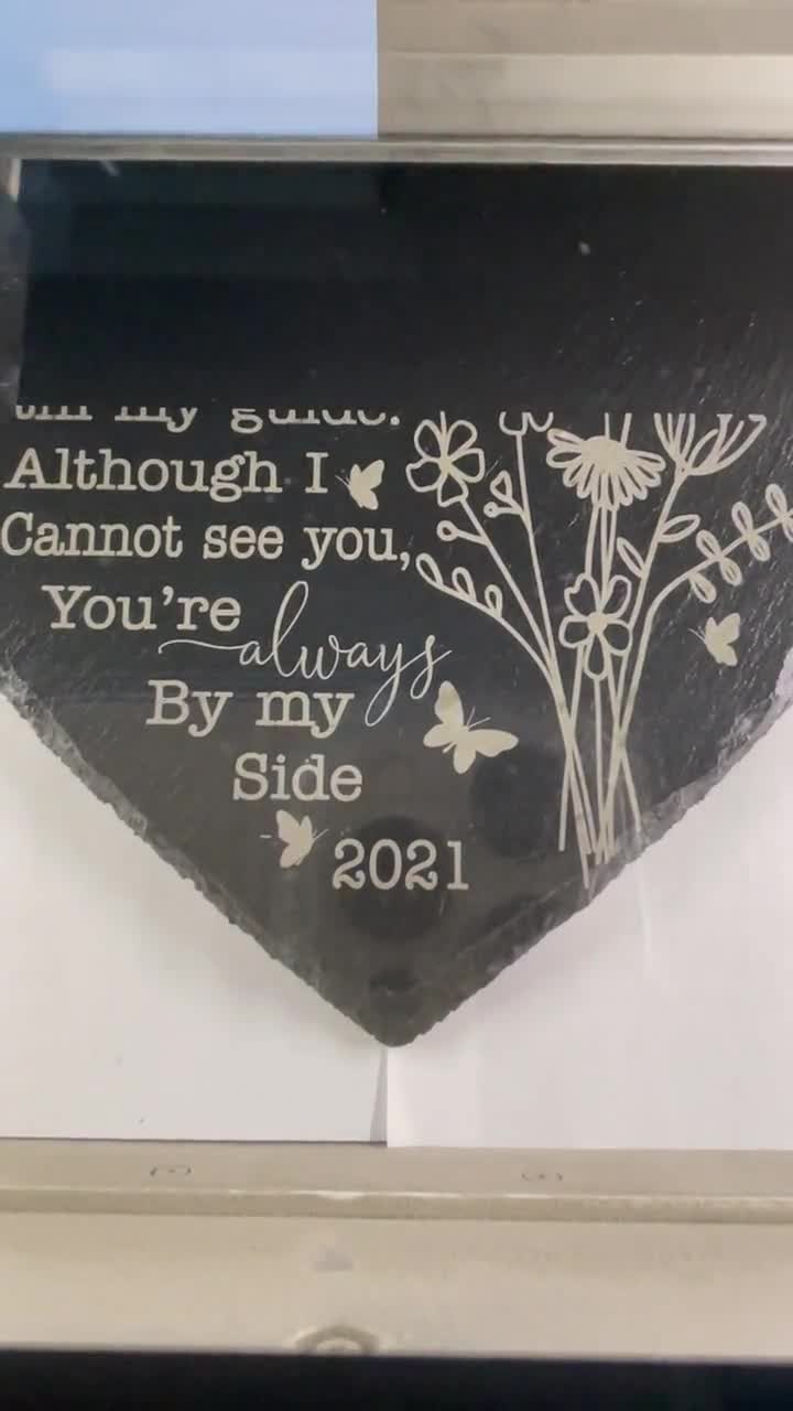 On Angel Wings You Were Taken Away, Sympathy Gift, Slate Grave Marker,  Keepsake, Remembrance, Bereavement Gift, Loss of a Loved One,