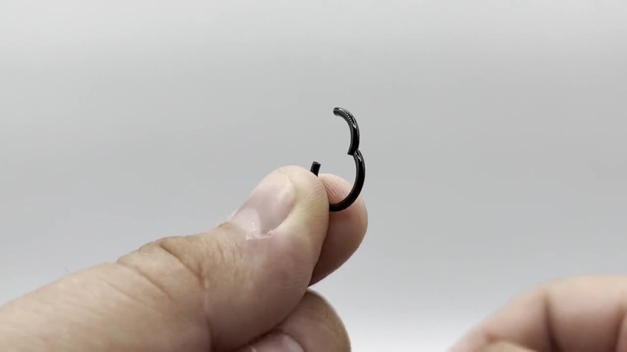 Diamday 5 Pezzi Anelli Del Naso Acciaio Chirurgico Anello Clicker Naso Segmento Anelli Helix Cartilaginea Orecchino A Cerchio Rook Daith Anelli Di Piercing 16G 8MM - Foto 8