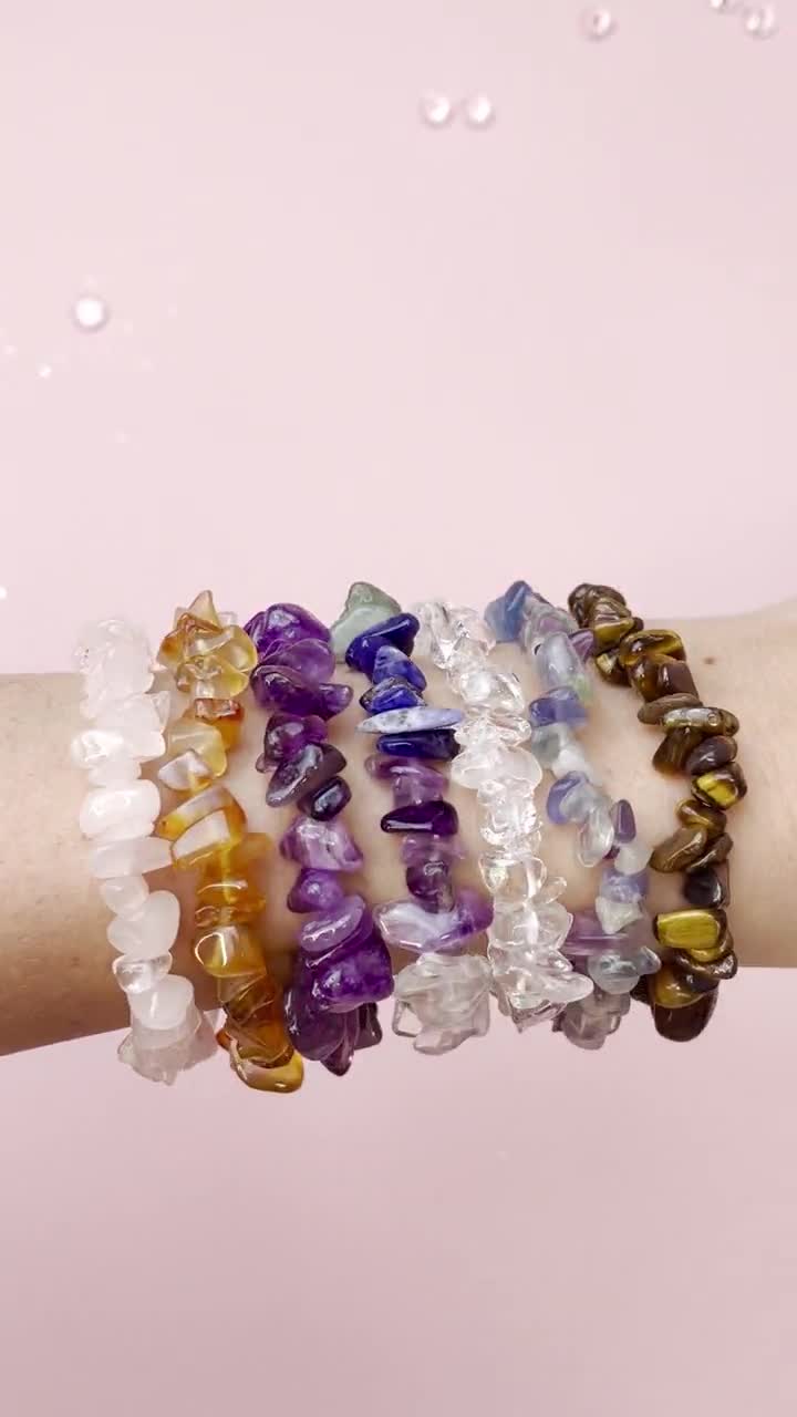 The 7 Chakras Crystal Chip Bracelet Chakra Jewellery Chakra