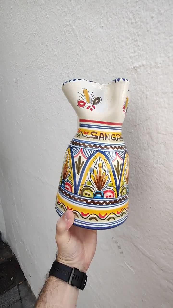 De La Cal Ceramics Talavera Sangria Pitcher