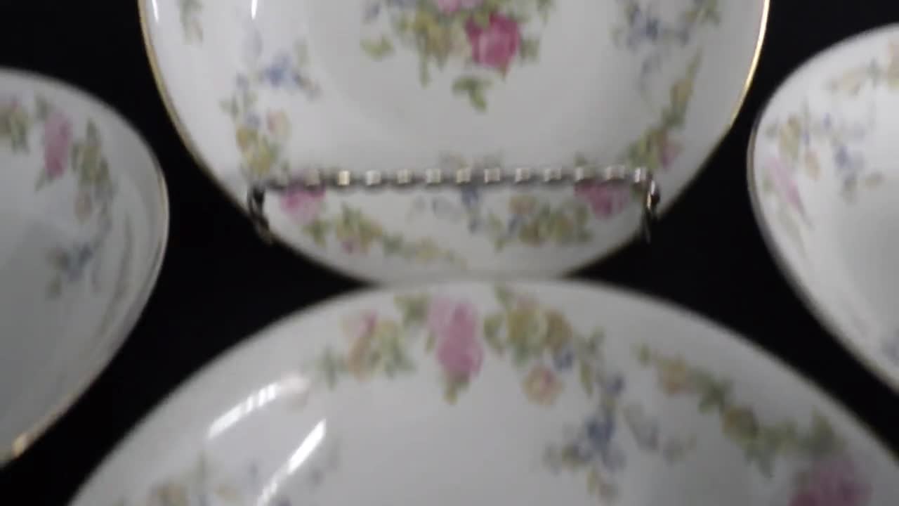 Vintage KPM Germany China Fruit Bowl: Riviera Royal Ivory, Gold