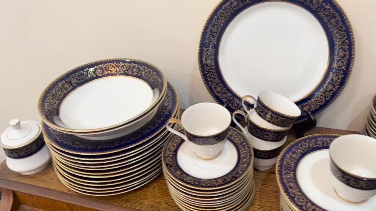 Heritage Cobalt Blue Dinnerware Set : by Royal Castle Japan ,your