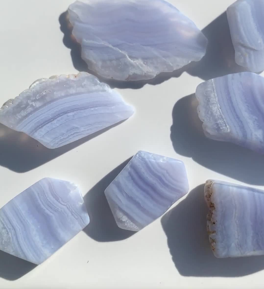 Blue Lace Agate Polished Slice