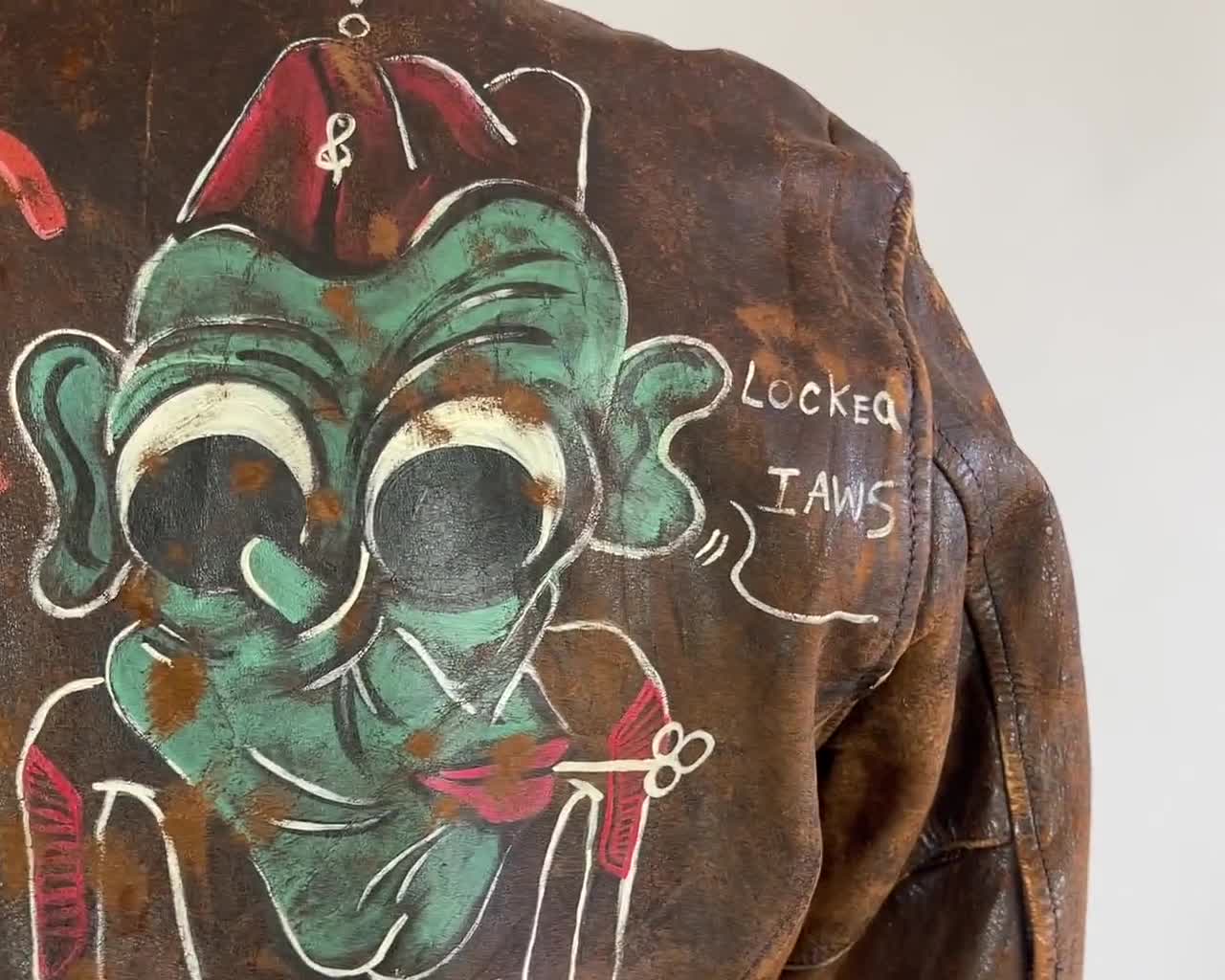 1940s USMC Locked Jaws Jacket | Vintage 40s Hickory Brown