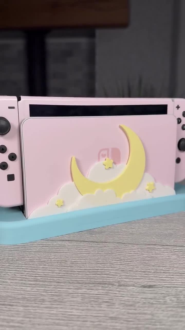 Nintendo Switch Dock Accessory Stand Faceplate Cloud Moon Stars