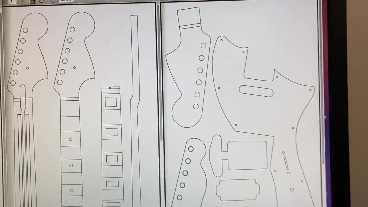 Meteor Style Guitar Cnc Digital Plans. 3 Files Types for Cnc