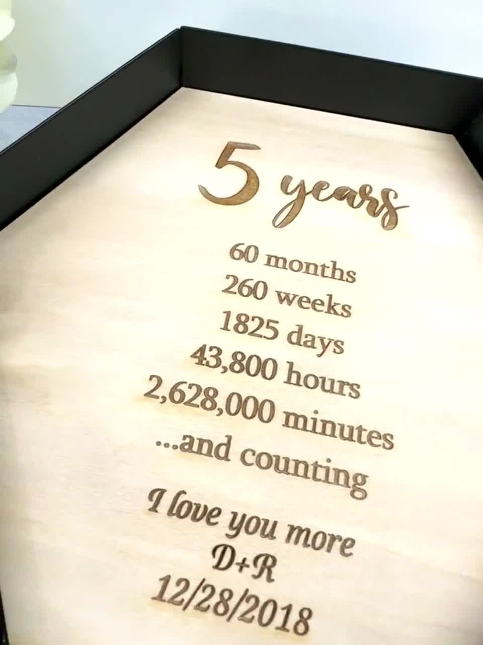 Personalized 5th Anniversary Wood Tray: Engraved Bamboo Catchall