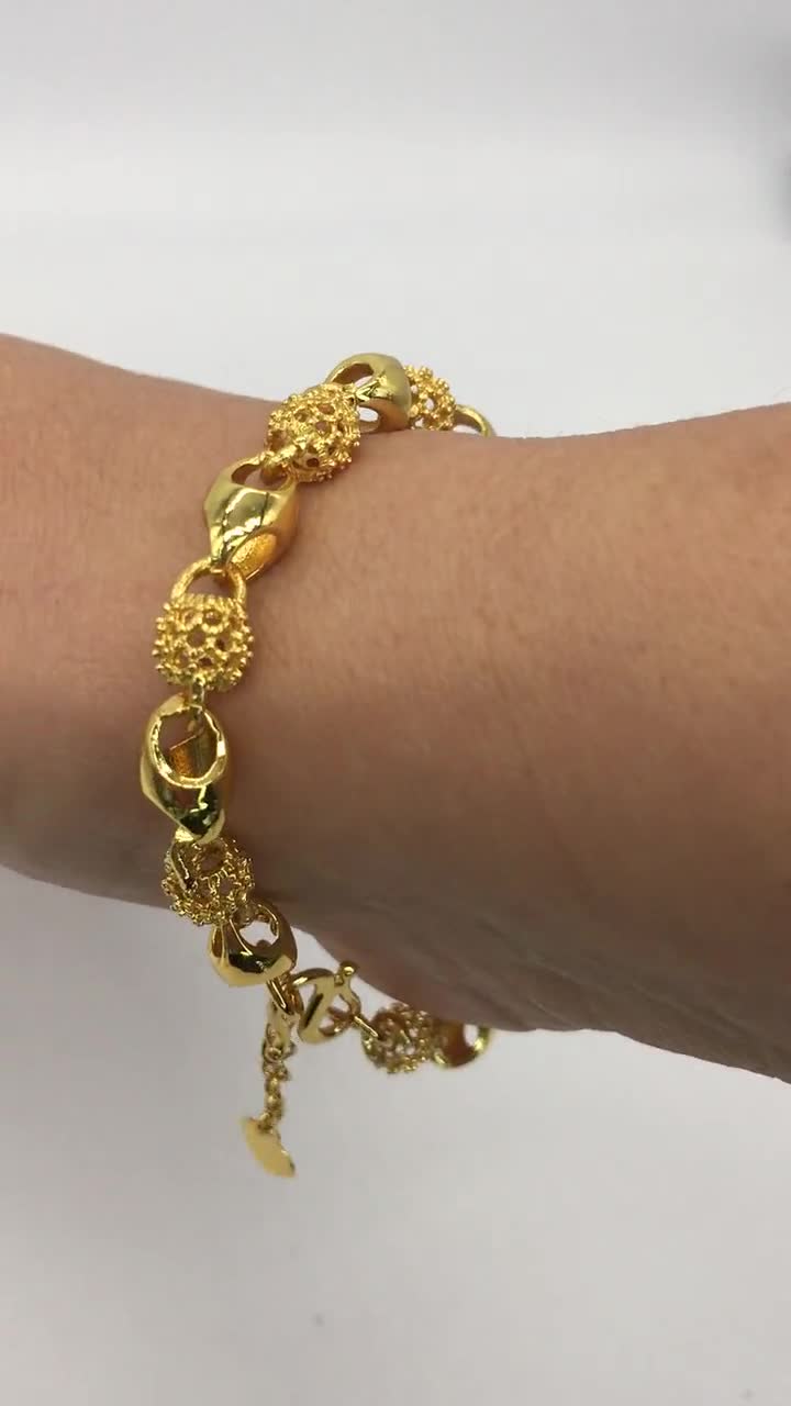 24K, 24ct Carat 21cm Gold Filled Adjustable Bracelet 10grams 24K, 24ct Carat 21cm Gold Filled Adjustable Bracelet 10grams