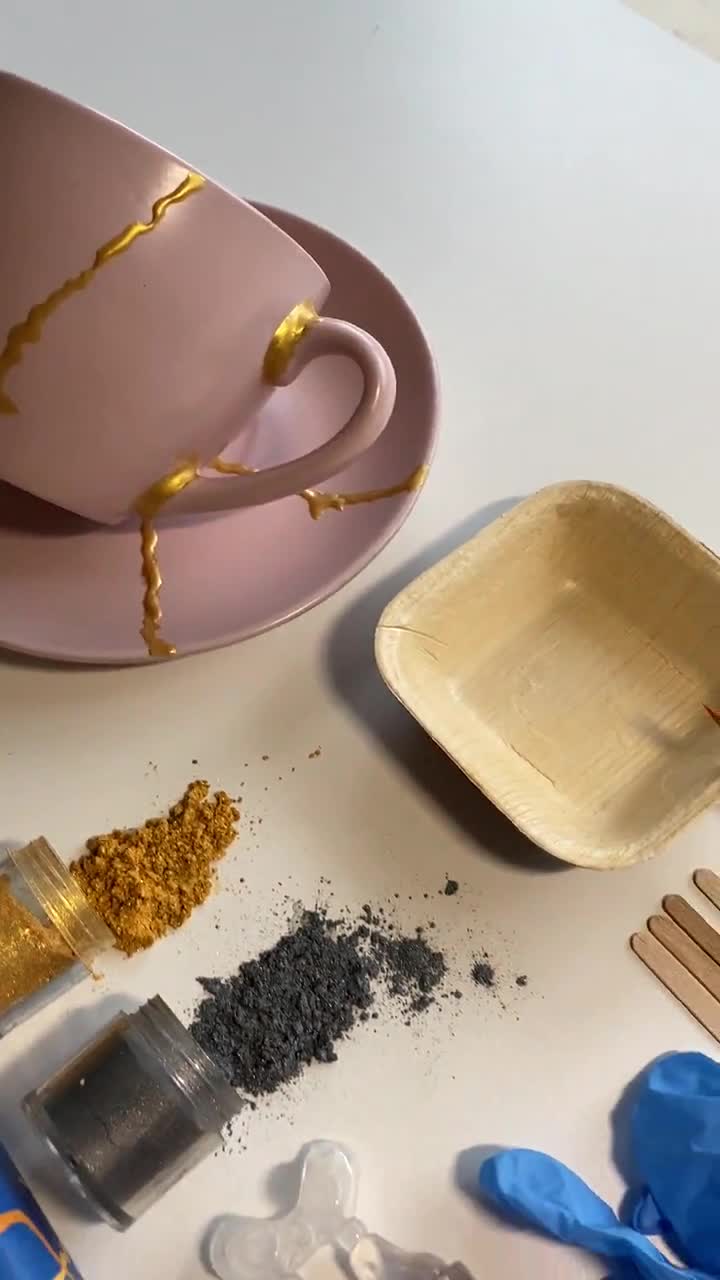 Kintsugi Repair Kit Für Keramik Geschirr Kintsugi Reparatur Set Gold Und  Silber Keramik Reparaturset Für Teller, Schale, Bow 