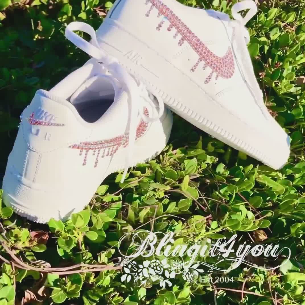 Custom Rhinestone Drip AF1