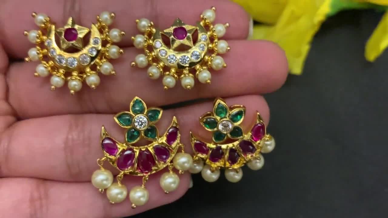 Buy Mansi Kempu Jadau Jhumka Earrings | Tarinika