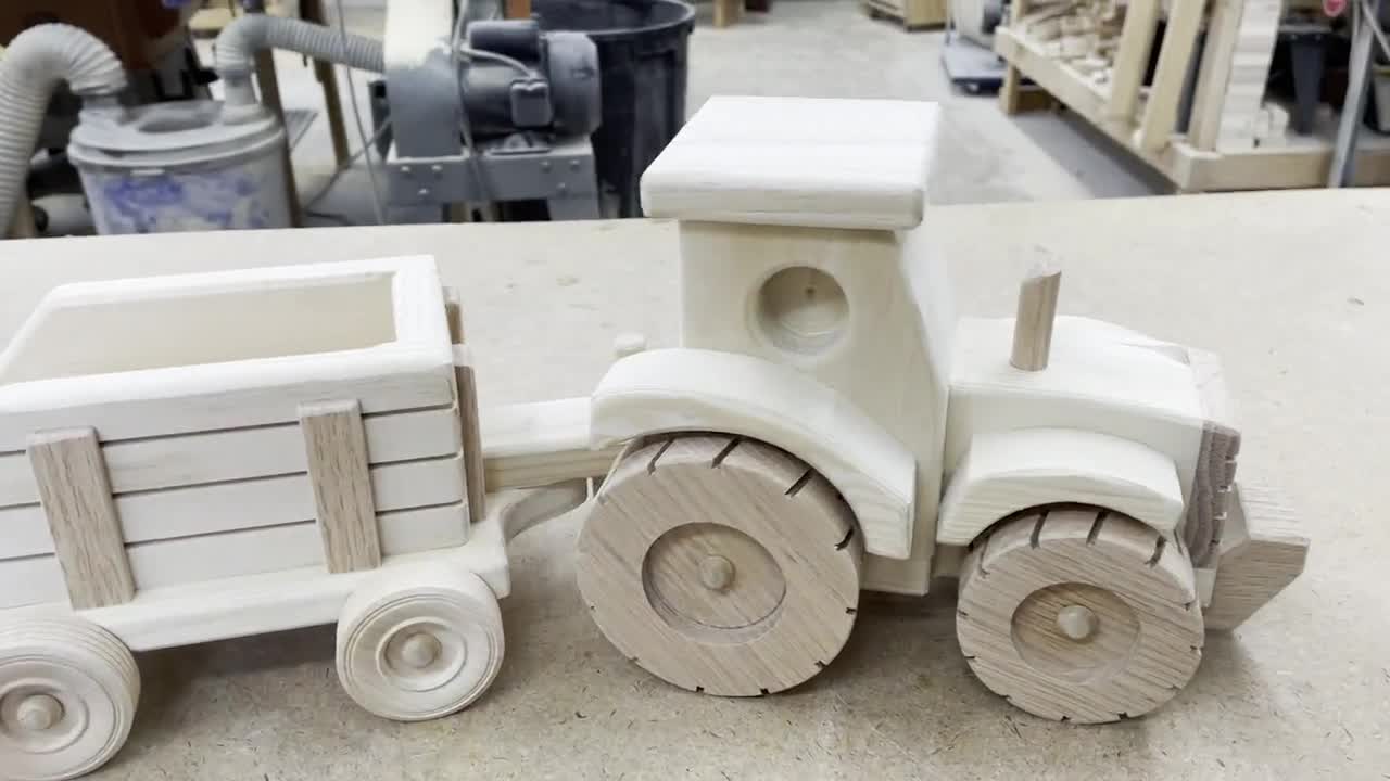 Wooden Toy Tractor  Built for play and handcrafted in Guatemala