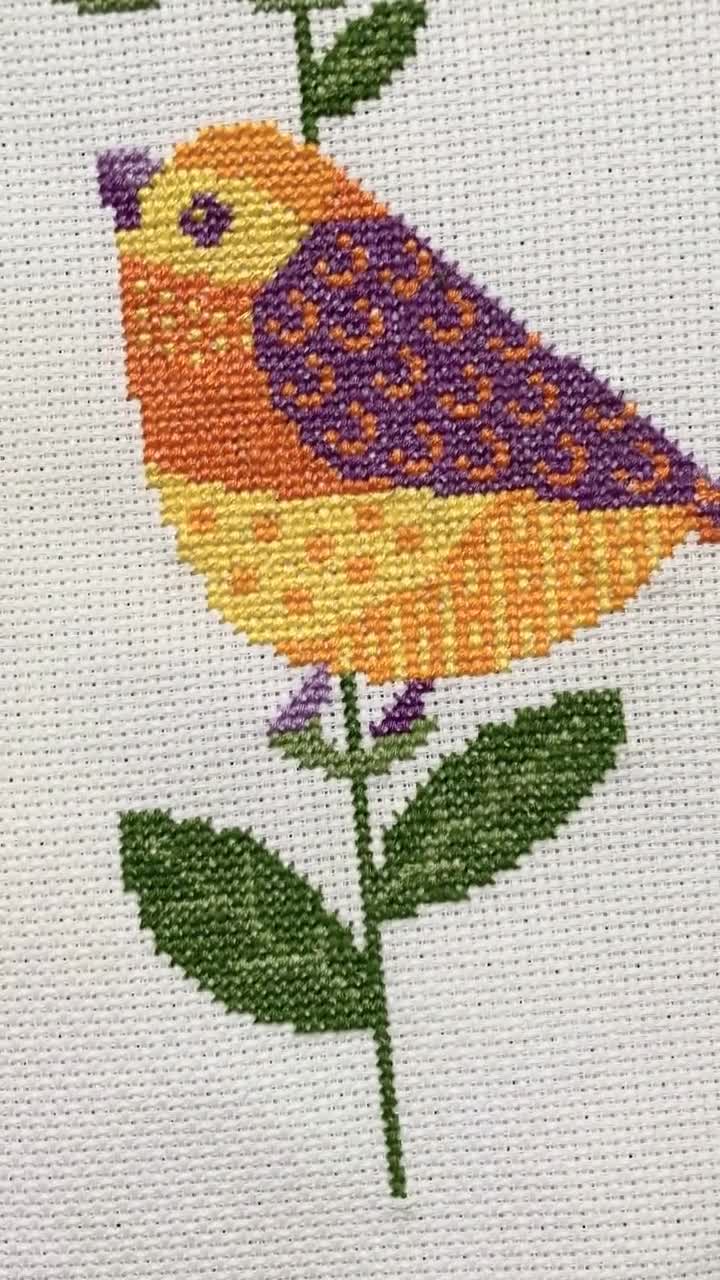 Cute Bird Molly - cross stitch pattern