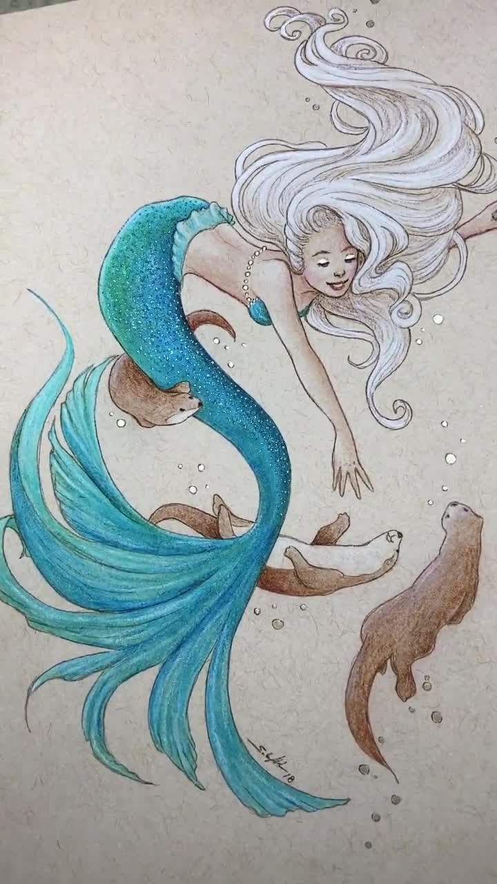 How to draw a mermaid | Pencil Shading Drawing - YouTube