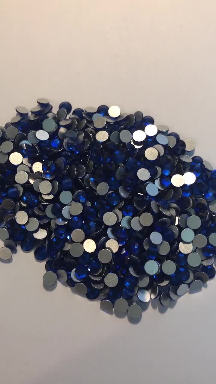 Montana Sapphire Flat Back Crystal Rhinestones Dark Navy Blue Loose  Flatback Rhinestone Glass Crystals Beads 2mm 3mm 4mm 5mm 6mm Mixed Sizes 