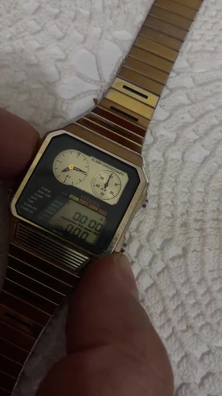 Very RARE Citizen Ana-digital 8986-087089 Y CHRONOGRAPH ALARM