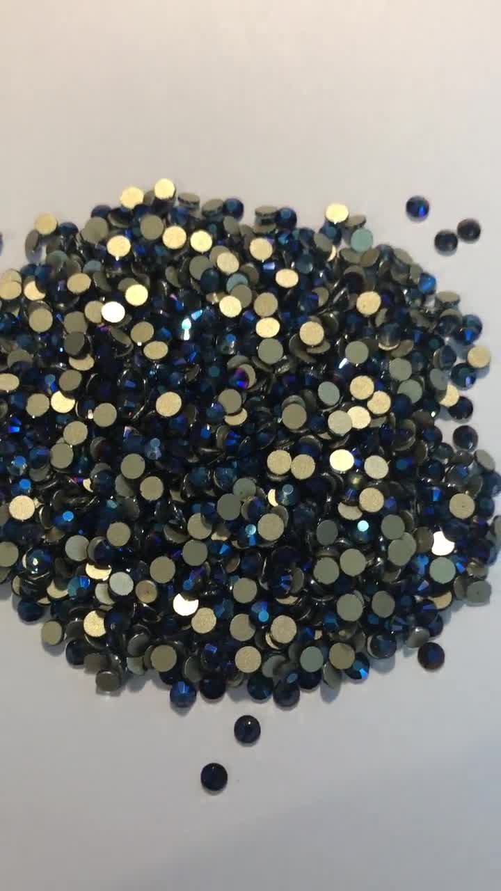 Montana Sapphire Flat Back Crystal Rhinestones Dark Navy Blue