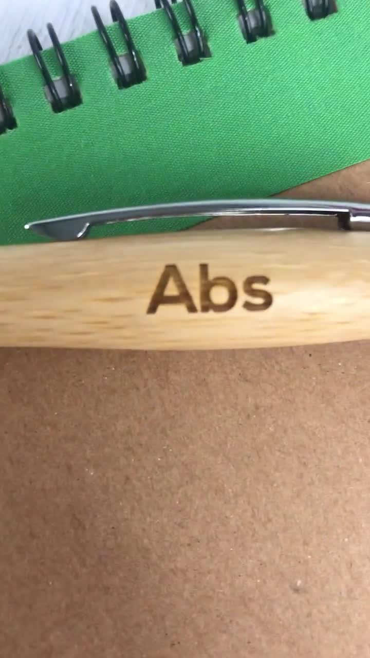 Penna Personalizzata a Sfera Legno Bambu' con Incisione Nome Regalo  Originale