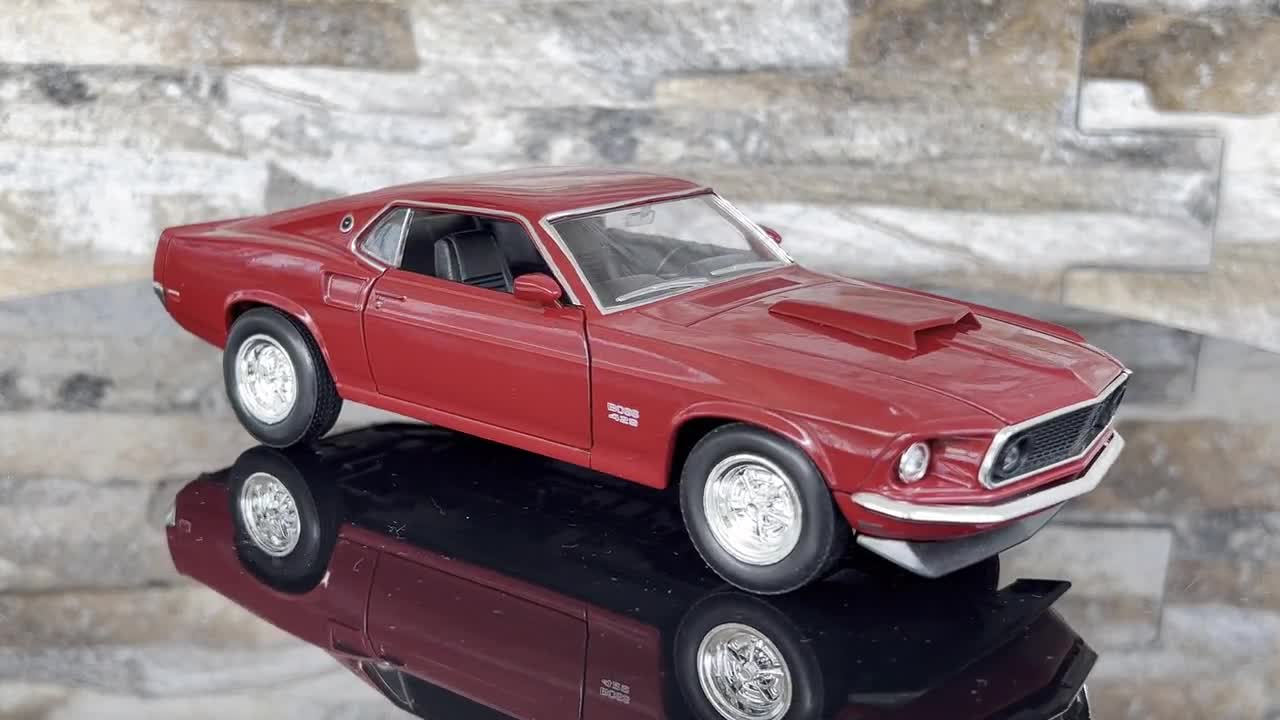 Ford Mustang Boss 429 1969 | Vintage Model Car | 1/24 Diecast Car