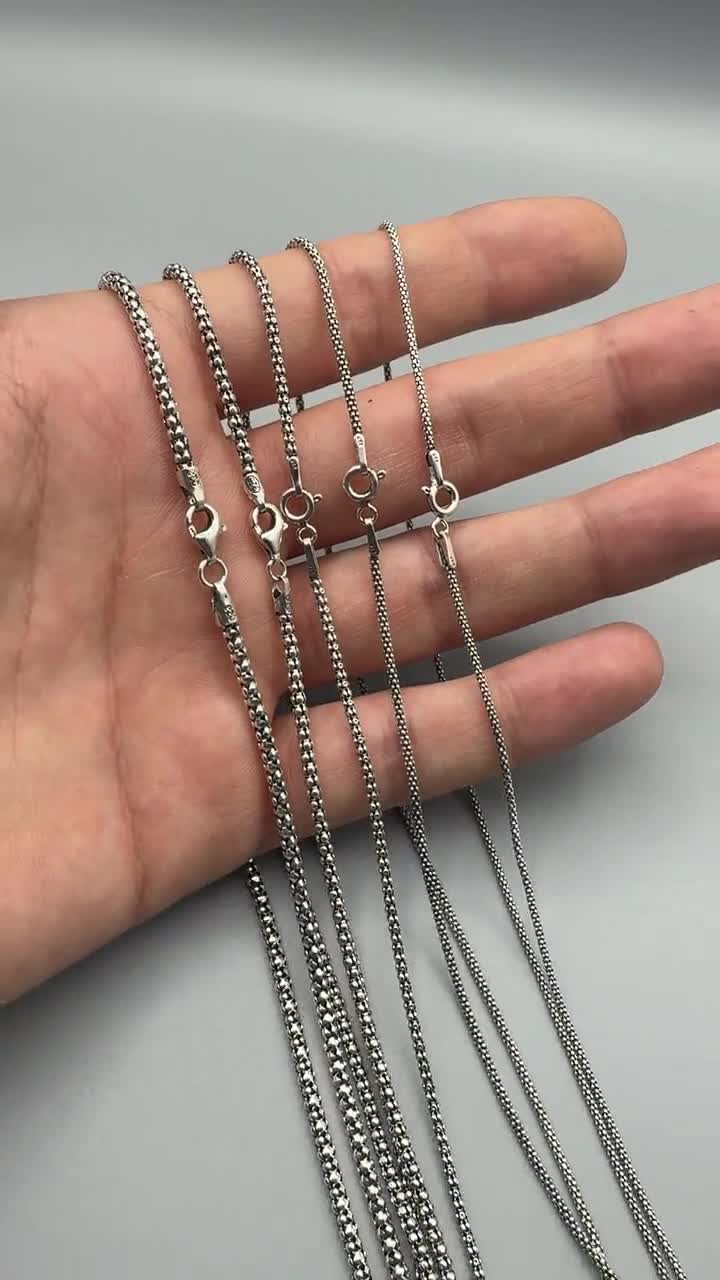 『Hollywood CHAIN BROWN×SILVER』 Double Link Silver Chain Necklace | Teddy Howler Jewelry