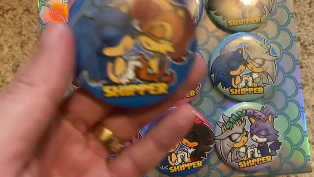 Sonic the Hedgehog Ships Pin Buttons Sonamy Sonally Sonadow -  Portugal