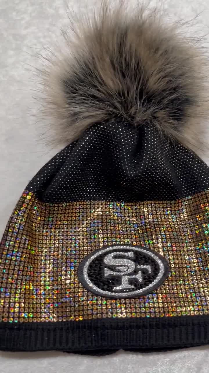 The 49ers Beanie with Faux Fur Pom, Winter Hat