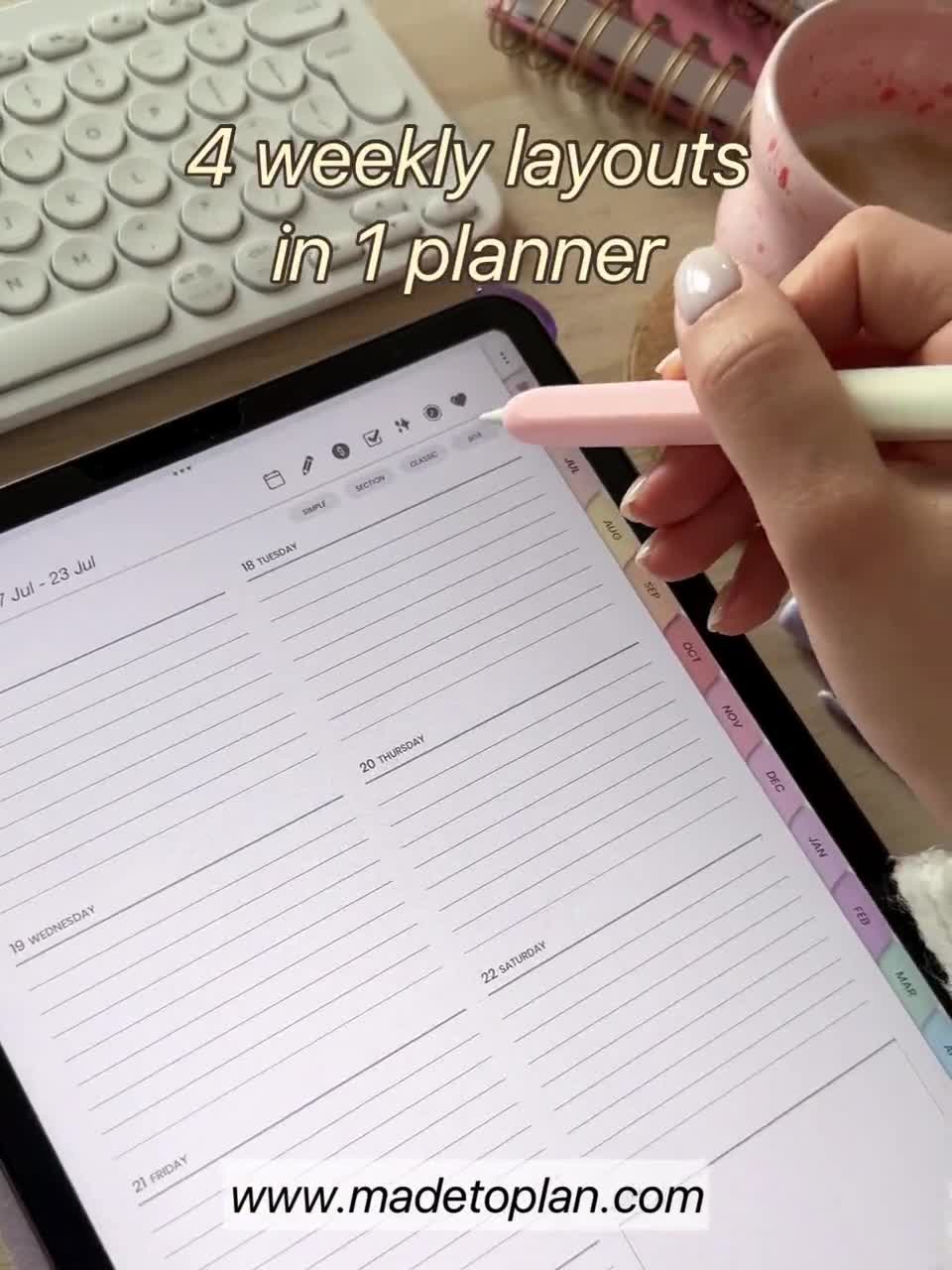 Buy 2023-2024 Mid Year Digital Planner Daily, Weekly, Monthly Digital  Planner Dated Academic Planner iPad Planner Goodnotes by Madetoplan Online  in India 