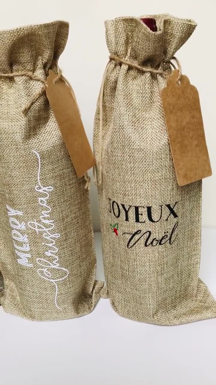 Bolsas personalizadas para botellas de vino, bolsa de arpillera con cordón,  regalos de inauguración de la casa, regalo de cumpleaños y Navidad para  ella - AliExpress