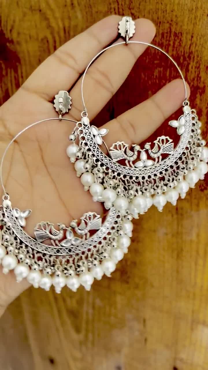 Kairangi Earrings for Women and Girls | Sparkling Pink and White Color –  YellowChimes
