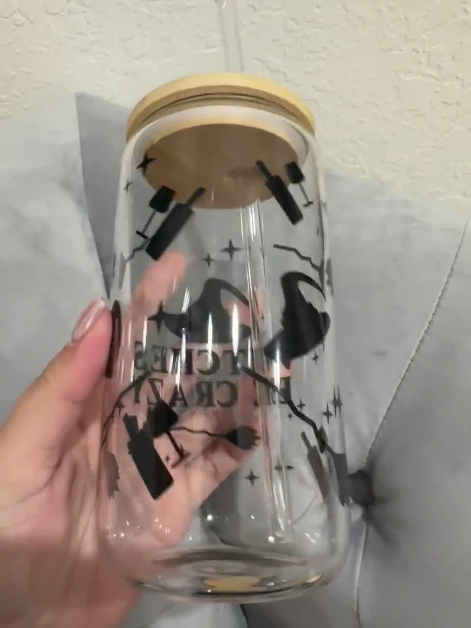 SPOOKY TREATS • DISHWASHER SAFE! • 16 OZ GLASS CUP