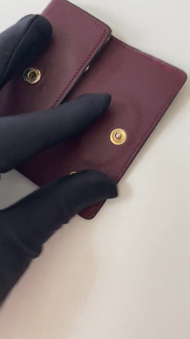 Must De Cartier Key Case/holder 1980s - Burgundy Leather - 4-hook