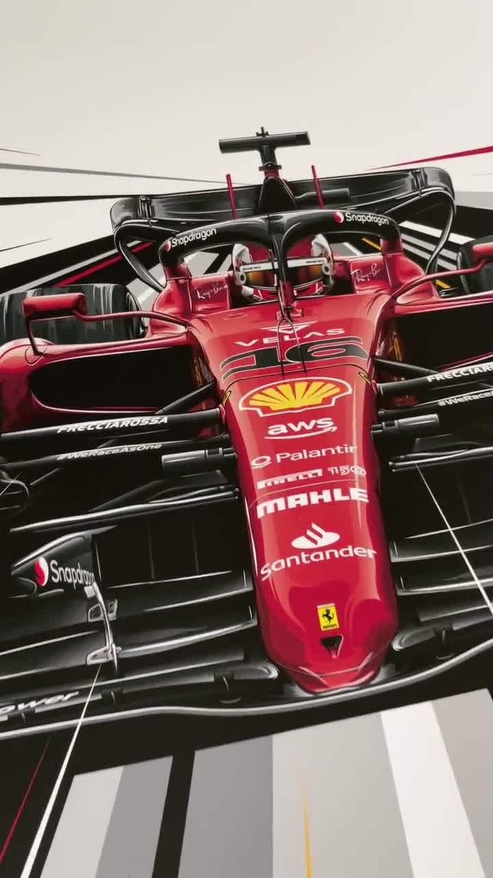 Affiche Ferrari F1-75 2022 Formule 1 Affiche Ferrari F1 Affiche