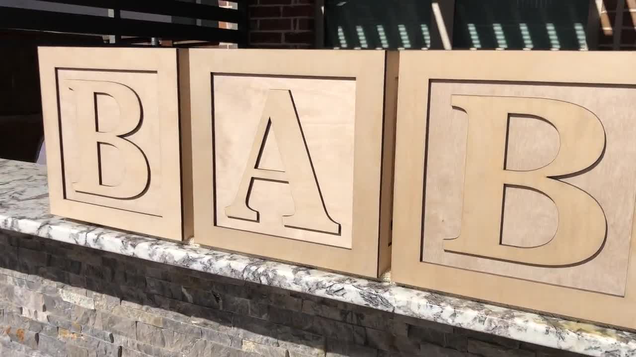 10 Inch Baby Block Letters 1 Block Large Wooden Alphabet Block