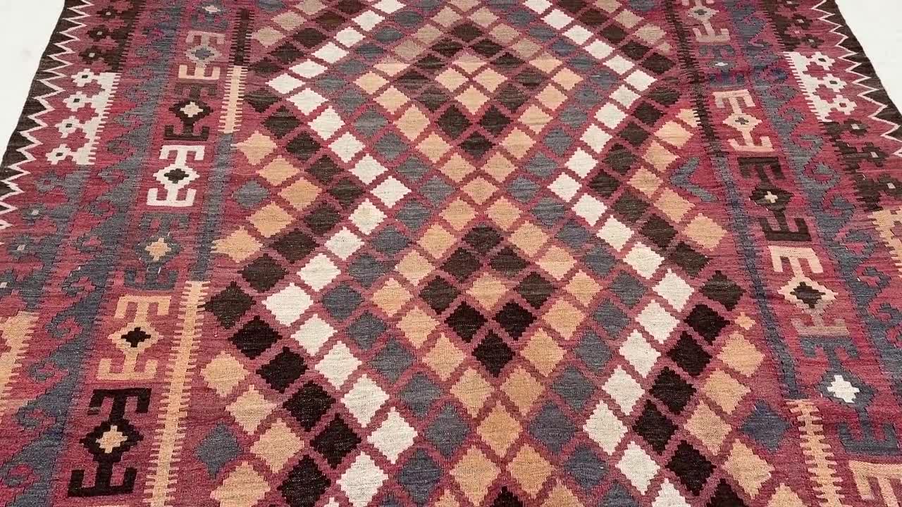 ビンテージ　アフガンラグ キリム　アンティーク 敷物　インテリア ビンテージ アフガンラグ キリム アンティーク 敷物 インテリア