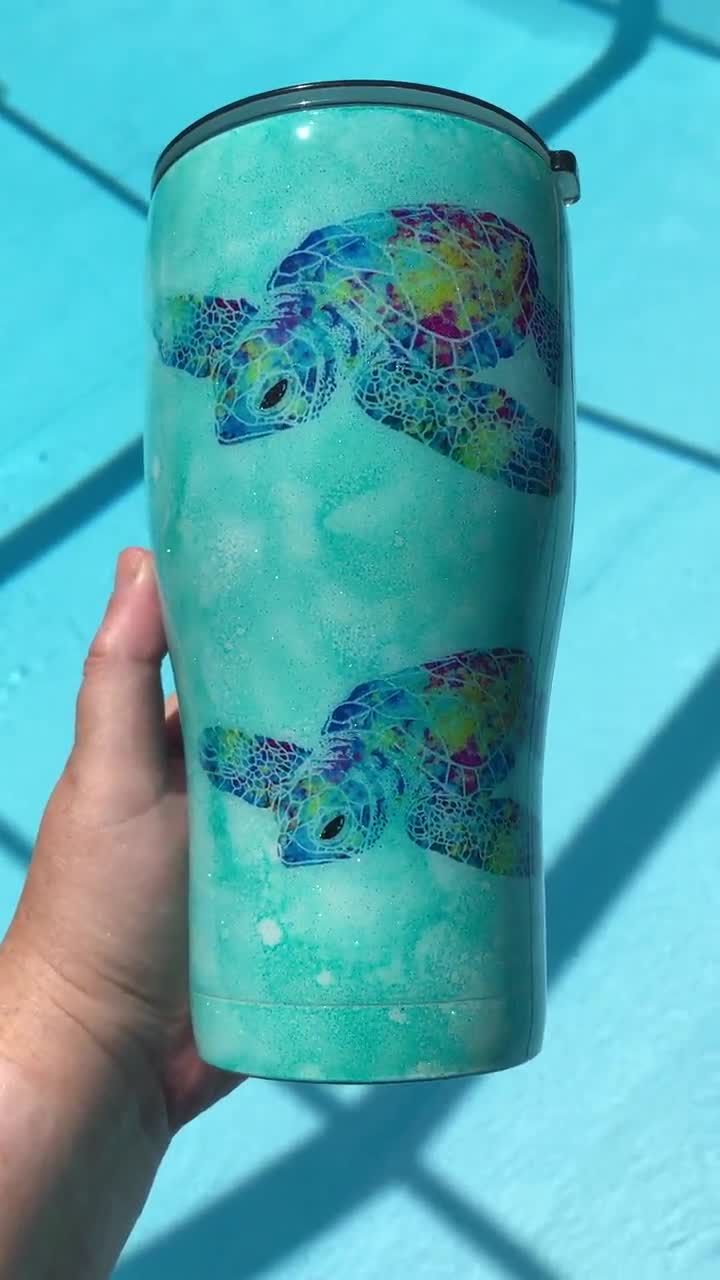 Kids tumbler, Sea turtle tumbler, custom kids tumbler, little