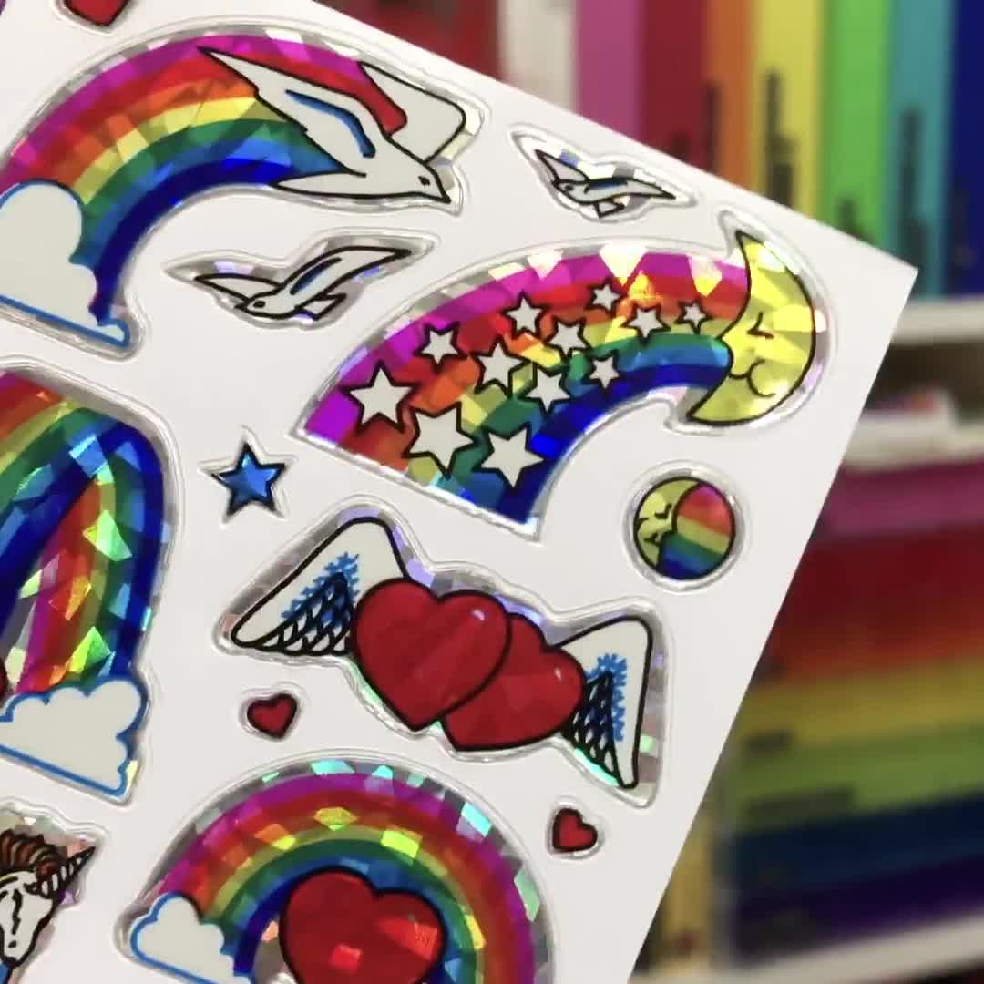 Sticker mural Licorne et arc-en-ciel pour enfants