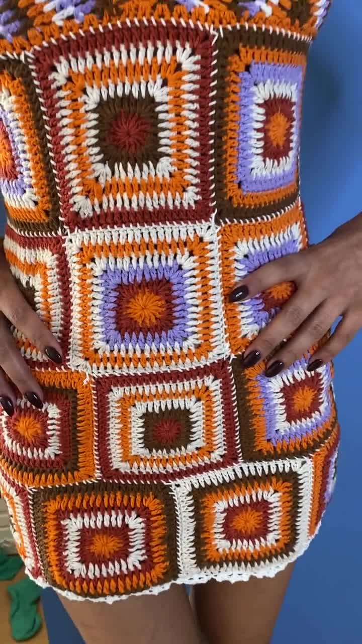 Kids Square Dress Crochet Pattern - S/S - Easy - (6220-11)¦